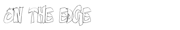 On The Edge font preview